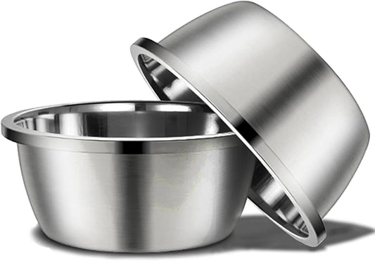 Stainless Steel Large Dog Bowl Set of 2, with 176 Oz (24Cup) High Capacity Metal Dog Food Bowls,Desirable Water and Food Bowls for Large, X-Large, and Giant Dogs,Heavy Duty, Bpa-Free